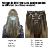 Clip In Human Hair Extensions Full Head Remy Hair