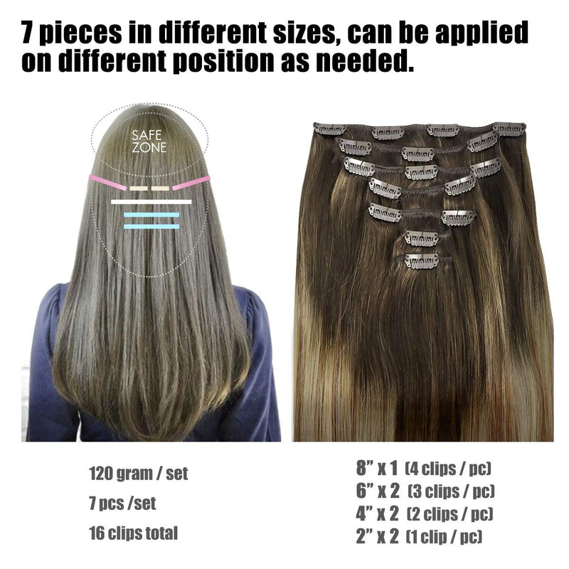 Clip In Human Hair Extensions Full Head Remy Hair