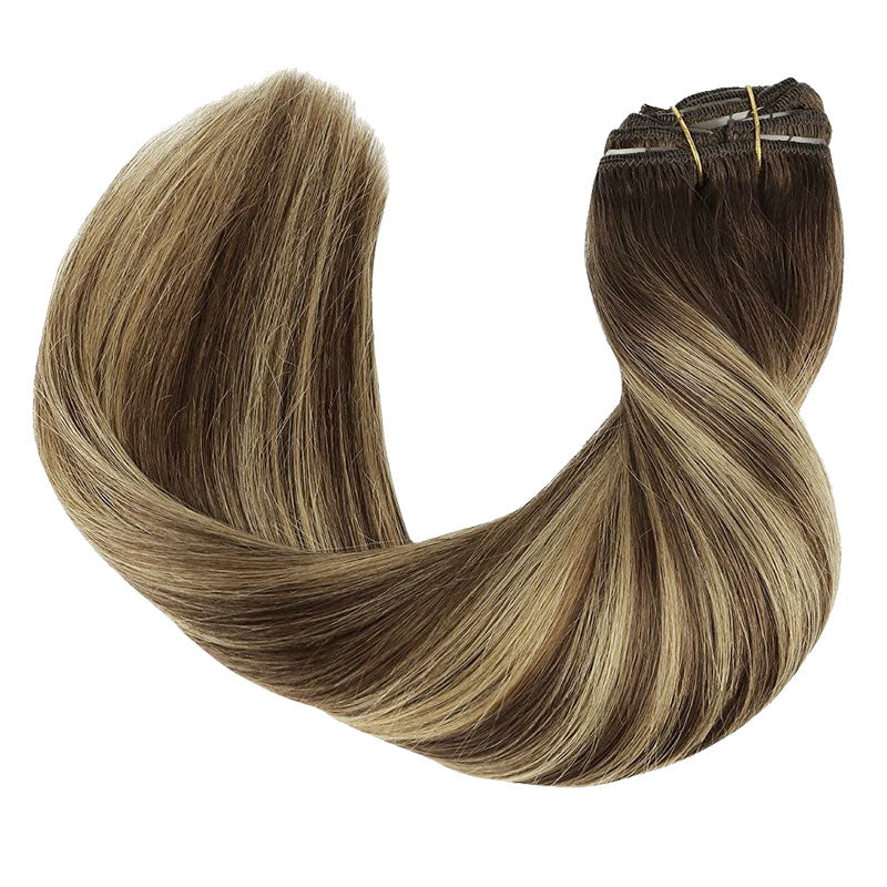 Clip In Human Hair Extensions Full Head Remy Hair