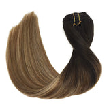 Clip In Human Hair Extensions Full Head Remy Hair