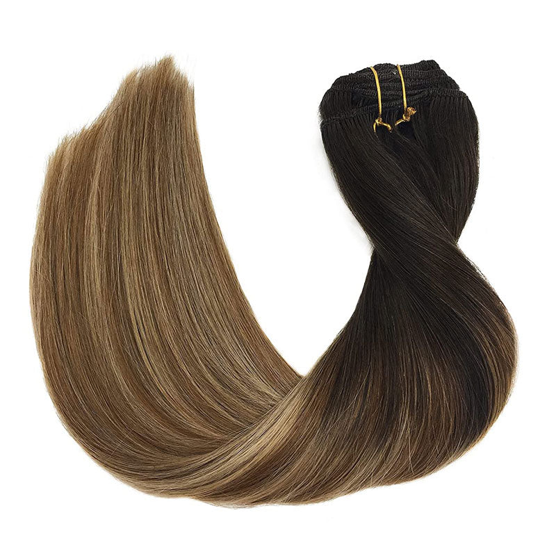 Clip In Human Hair Extensions Full Head Remy Hair