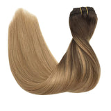 Clip In Human Hair Extensions Full Head Remy Hair